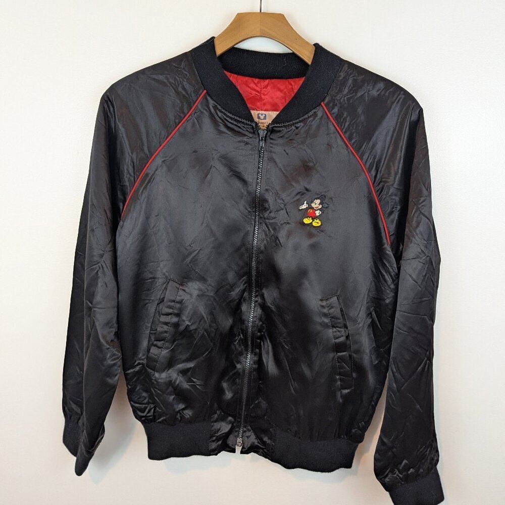 Vintage Disney Channel 1990's Satin Bomber Jacket, Sz M
